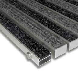 Textilní hliníková čistící vnitřní vstupní rohož Alu Standard - 60 x 90 x 2,2 cm