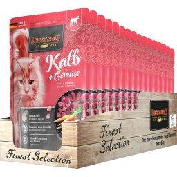 Leonardo multipack TELECÍ SE ZELENINOU - kapsička pro kočky 16x85 g