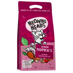Meowing Heads Senior Moments 1,5 kg + růžová deka Meowing Heads ZDARMA