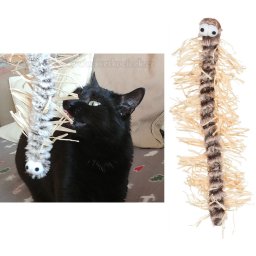 Šustivá stonožka se škádlivými nožkami 33 cm - hračka pro kočky