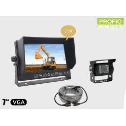 Parkovací set DVR 7 "LCD monitor s nahráváním + 1x voděodolná kamera s úhlem 150 °