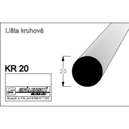 Lišta KR20-Buk 90cm