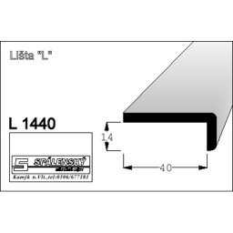 Lišta L1440 nastav.smrk 2400