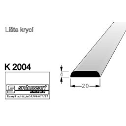 lišta K2004 nastav. smrk 2000 mm
