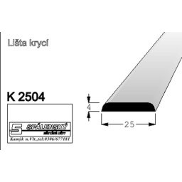 lišta K2504 nastav.smrk 2000 mm