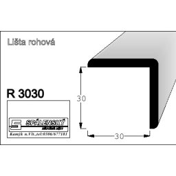 lišta R3030 nastav.smrk 2000 mm
