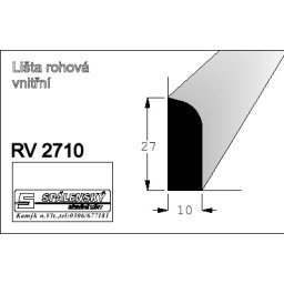 lišta RV2710 nastav.smrk 2000 mm