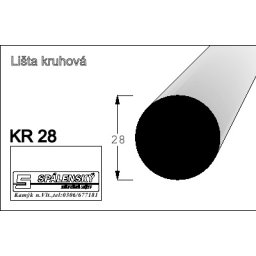 Lišta KR 28 nastav.smrk 2400 mm