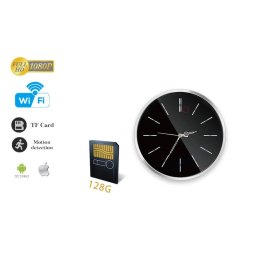 FULL HD kamera s WiFi v nástěnných hodinách + pohybový senzor