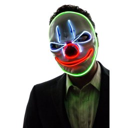 Blikající LED maska ​​vícebarevná - Joker