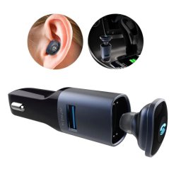 Autonabíječka s Bluetooth sluchátkem + USB port + 3.5 mm audio výstup