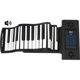Rolovací piano silikonová podložka s 61 klávesami + bluetooth reproduktory