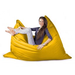 CrazyShop sedací vak STANDARD 144×180 cm, žlutá