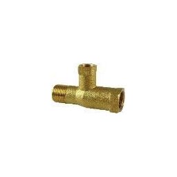 T-kus 1/2" F x 1/4" F x 1/2" M pro instalaci tlakoměru a 1/2" jímky