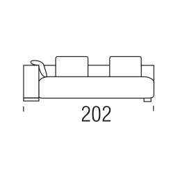 Beltá / Frajumar designové sedačky Suit 202cm open