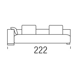 Beltá / Frajumar designové sedačky Suit 222cm open