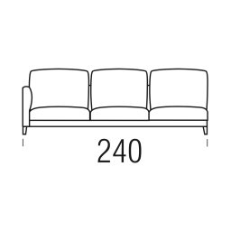 Beltá / Frajumar designové sedačky Slim 240cm open