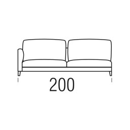 Beltá / Frajumar designové sedačky Slim 200cm open