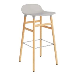 Normann Copenhagen designové barové židle Form Barstool Wood (75 cm)