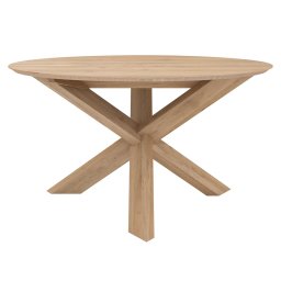 Ethnicraft designové stoly Circle Dinning Table (průměr 136 cm)