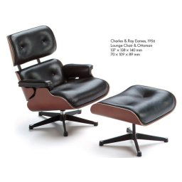 Vitra designové miniatury Lounge Chair & Ottoman