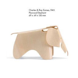 Vitra designové miniatury Plywood Elephant Natur