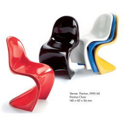 Vitra designové miniatury Panton Chair (5 kusů)