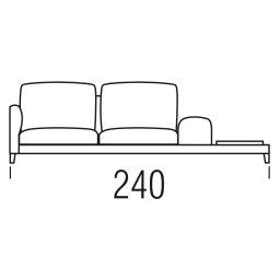 Beltá / Frajumar designové sedačky Slim 240 cm