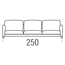 Beltá / Frajumar designové sedačky Slim 250 cm