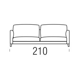 Beltá / Frajumar designové sedačky Slim 210 cm