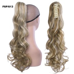 Girlshow Culík, cop na skřipci vlnitý 55 cm - F6P/613 (melír středně hnědé v beach blond)
