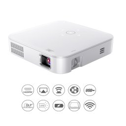 Dataprojektor mini přenosný LED WiFi s USB / HDMI s obrazem až do 120 "