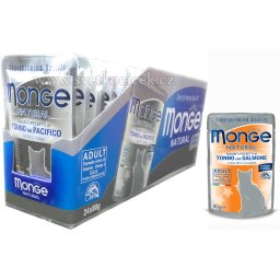 Monge Natural Cat MULTIPACK tuňák a losos - kapsička 24x80 g
