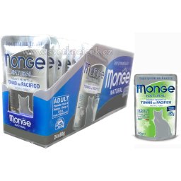 Monge Natural Cat MULTIPACK tuňák žlutoploutvý - kapsička 24x80 g