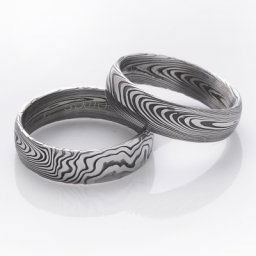 Snubní prsteny kovaná nerezová ocel damasteel DA-1001