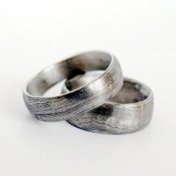 Snubní prsteny kovaná nerezová ocel damasteel DA-1011