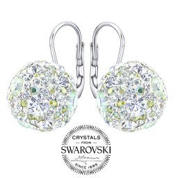 stříbrné náušnice kuličky 13 mm se Swarovski® Crystals čiré SILVEGOB36120w