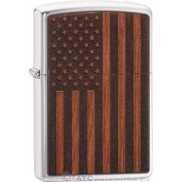 Benzínový zapalovač Zippo WOODCHUCK AMERICAN FLAG