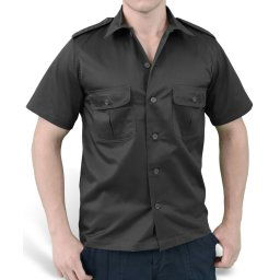 košile SURPLUS - US Hemd 1/2 - BLACK - 06-3582-03