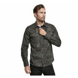 košile pánská BRANDIT - Men Shirt Slim - Woodland - 4005/10