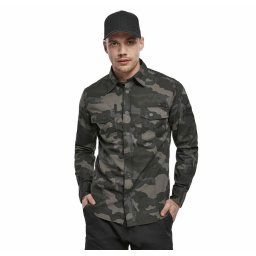 košile pánská BRANDIT - Men Shirt Slim Darkcamo - 4005/4