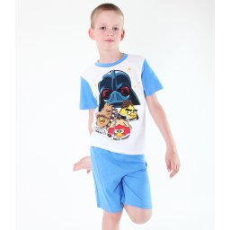 pyžamo chlapecké TV MANIA - Angry Birds/Star Wars - White - SWAB 341