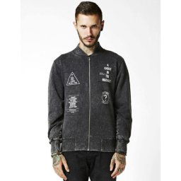 mikina pánská DISTURBIA - Ghost - BLK/Acid Wash - DIS501