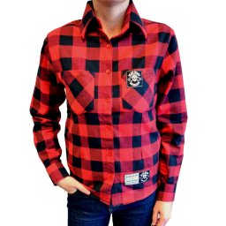 košile dámská BLACK HEART - Redneck Girl - Black/Red - 014-0004-RED