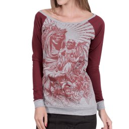 tričko dámské s dlouhým rukávem HYRAW - Black Santa - HY156