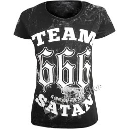 tričko dámské AMENOMEN - TEAM SATAN - OMEN082DA ALLPRINT WHITE