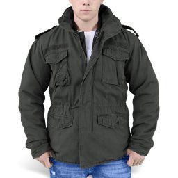 bunda pánská zimní SURPLUS - REGIMENT M 65 - Black - 20-2501-93