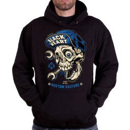 mikina pánská BLACK HEART - MECHANIC - BLACK - 003-0058-BLK