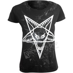 tričko dámské AMENOMEN - PENTAGRAM - WHITE - OMEN032DA