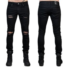 kalhoty pánské (jeans) WORNSTAR - Rampager Shredded - Black - WSP-RPKSH